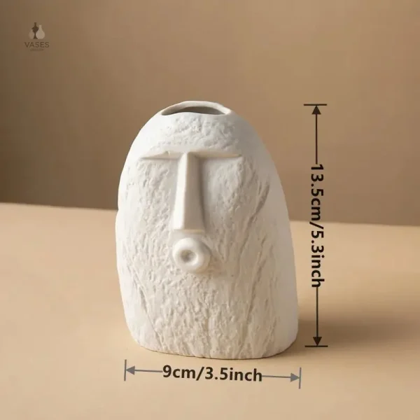 Vase visage design moderne pour salon