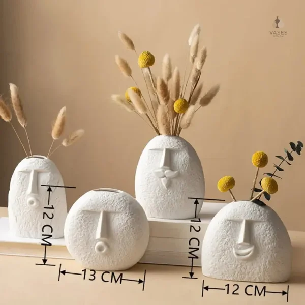 Vase visage contemporain en design épuré
