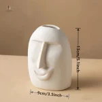 Vase visage élégant pour fleurs séchées